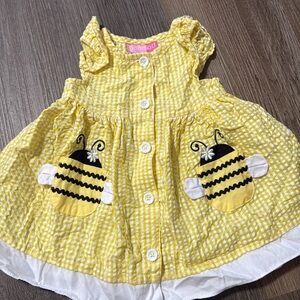 Good Lad Yellow Gingham Bee Dress